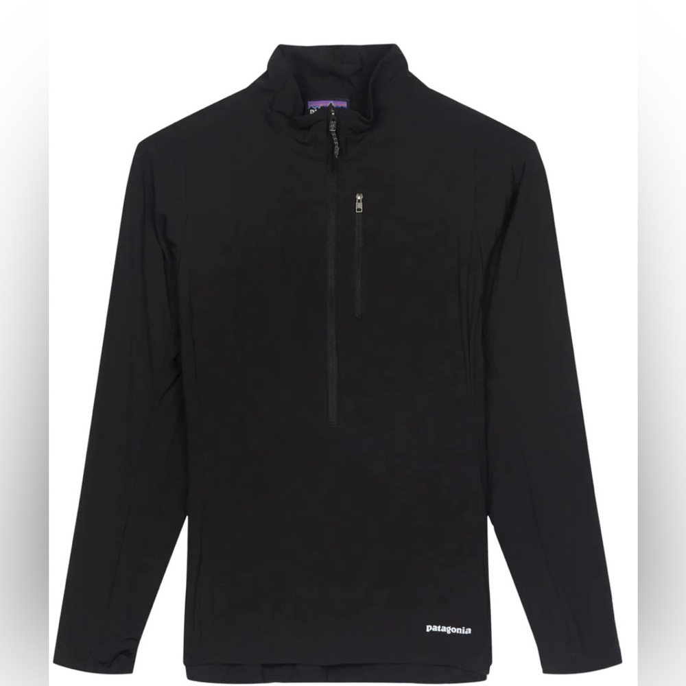 Patagonia Women's Airshed Pullover 1/2 Zip Jacket Black Size Medium